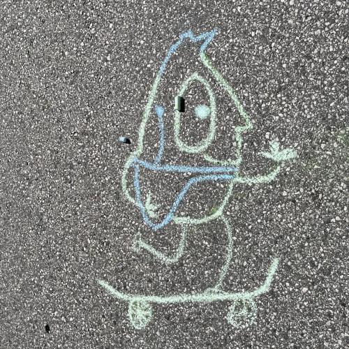 Klasse 2B_Vorbereitung für die Straßenmalaktion