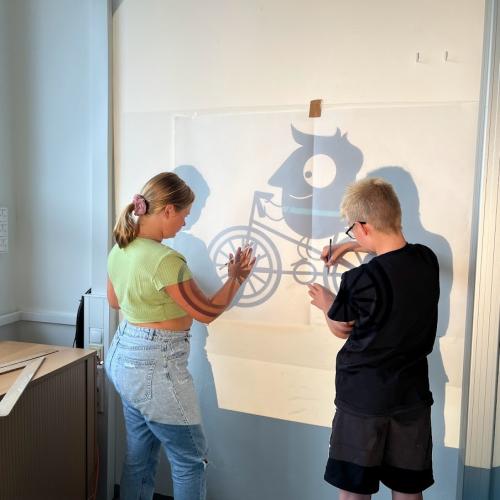 Klasse 2B_Vorbereitung für die Straßenmalaktion